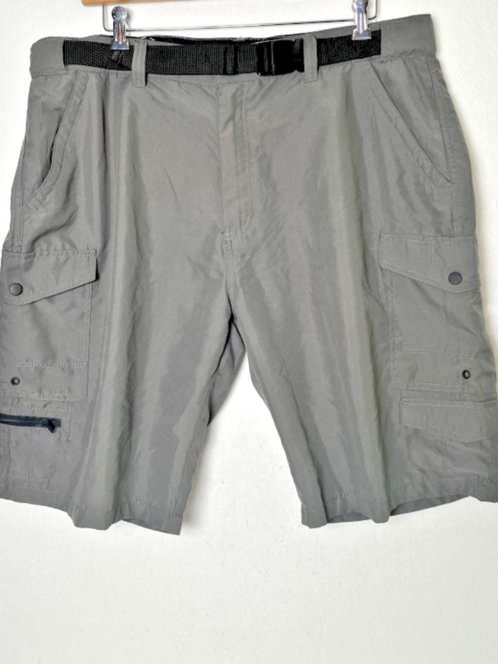 Denali Lightweight Men's Microfiber Hybrid Belted Cargo Shorts Dusty Grey SZ 40